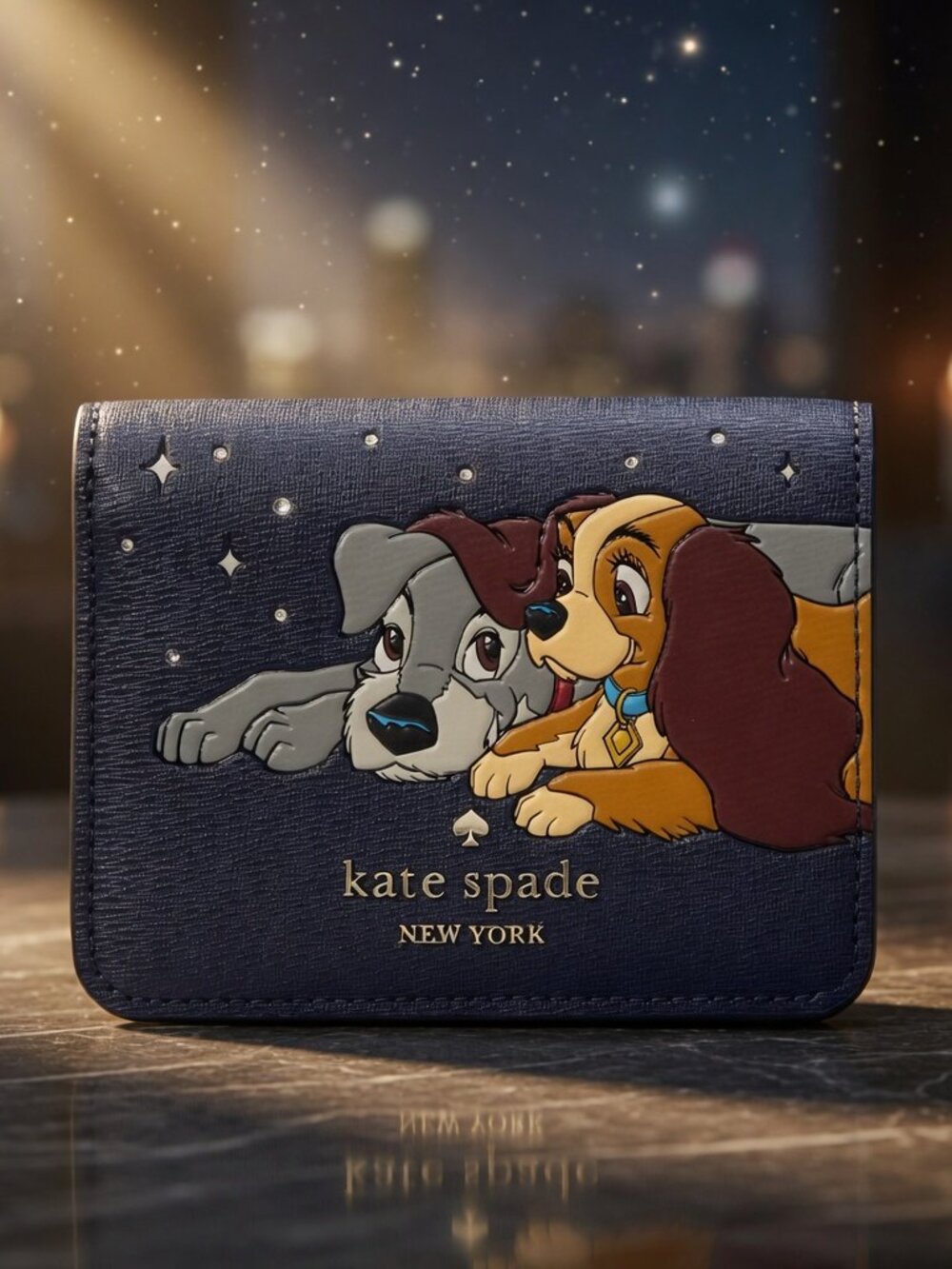 NWT Disney x Kate Spade Lady and the Tramp Small Bifold Wallet